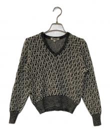 Christian Dior（クリスチャン ディオール）の古着「トロッターVネックニット」｜グレー