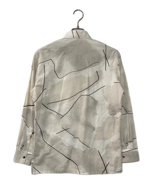 HERMES（エルメス）HERMES (エルメス) コットン柄シャツ ホワイト サイズ:38/15の古着・服飾アイテム