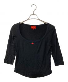 Vivienne Westwood RED LABEL（ヴィヴィアンウエストウッドレッドレーベル）の古着「オーブ刺繍カットソー」｜ブラック