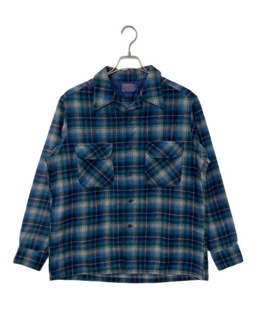 PENDLETON（ペンドルトン）PENDLETON (ペンドルトン) 70S ボードシャツ ブルー×グリーン サイズ:Lの古着・服飾アイテム