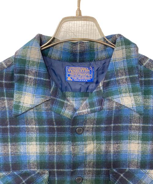 PENDLETON（ペンドルトン）PENDLETON (ペンドルトン) 70S ボードシャツ ブルー×グリーン サイズ:Lの古着・服飾アイテム