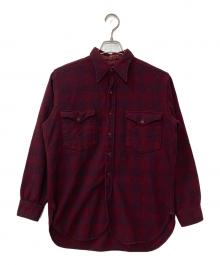 PENDLETON（ペンドルトン）の古着「40-50`sウールチェック ワークシャツ」｜レッド
