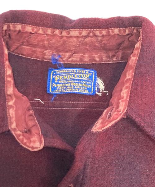 PENDLETON（ペンドルトン）PENDLETON (ペンドルトン) 40-50`sウールチェック ワークシャツ レッド サイズ:記載なしの古着・服飾アイテム