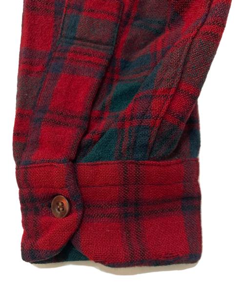PENDLETON（ペンドルトン）PENDLETON (ペンドルトン) 60S ボードシャツ レッド×グリーン サイズ:Mの古着・服飾アイテム
