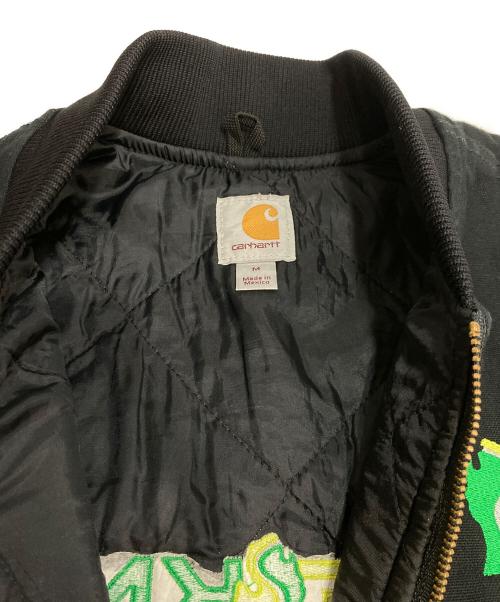CarHartt（カーハート）CarHartt (カーハート) 刺繍ダックベスト　メキシコ製 ブラック サイズ:Mの古着・服飾アイテム