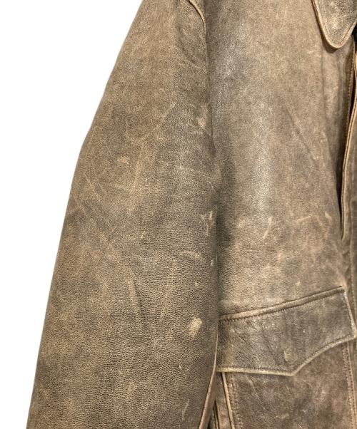 L.L.Bean（エルエルビーン）L.L.Bean (エルエルビーン) 80S A-2フライングタイガー ゴートレザージャケット ベージュ サイズ:記載なしの古着・服飾アイテム