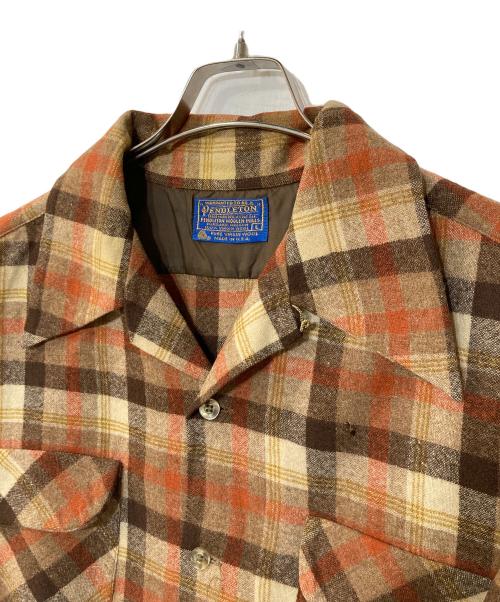 PENDLETON（ペンドルトン）PENDLETON (ペンドルトン) 70s ボードシャツ ブラウン サイズ:Lの古着・服飾アイテム