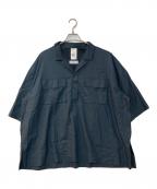 Graphpaper×NORMAL EXPERTグラフペーパー×ノーマルエキスパート）の古着「OVERSIZED 65 SHIRT」｜ブルーグレー