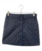 MONCLERモンクレール）の古着「Kids Logo-Patch Quilted Miniskirt ロゴパッチ キルティング ミニスカート」｜ネイビー
