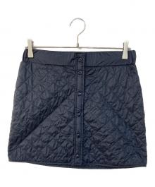 MONCLER（モンクレール）の古着「Kids Logo-Patch Quilted Miniskirt ロゴパッチ キルティング ミニスカート」｜ネイビー