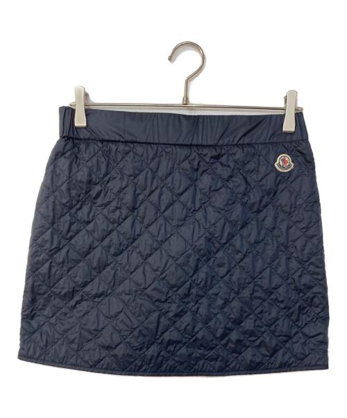 MONCLER（モンクレール）MONCLER (モンクレール) Kids Logo-Patch Quilted Miniskirt ロゴパッチ キルティング ミニスカート ネイビー サイズ:14(キッズ)の古着・服飾アイテム