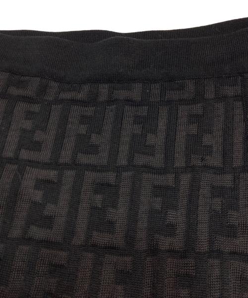 FENDI（フェンディ）FENDI (フェンディ) ズッカ柄ニットスカート ブラック サイズ:記載なしの古着・服飾アイテム