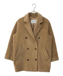 MaxMara（マックスマーラ）の古着「GUINEA カシミヤ混ウール ショートコート」｜ブラウン