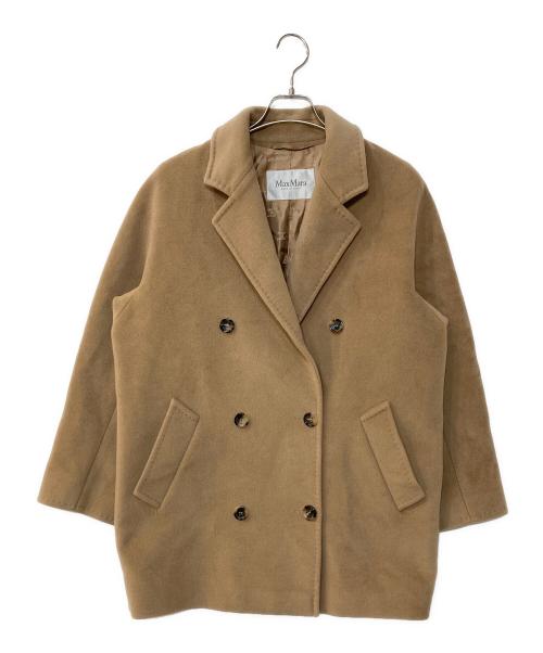 MaxMara（マックスマーラ）MaxMara (マックスマーラ) GUINEA カシミヤ混ウール ショートコート ブラウン サイズ:42の古着・服飾アイテム