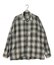 CAHLUMN（カウラム）の古着「Magazine Pocket Open Collar Shirt マガジンポケット オープンカラーシャツ 」｜グリーン
