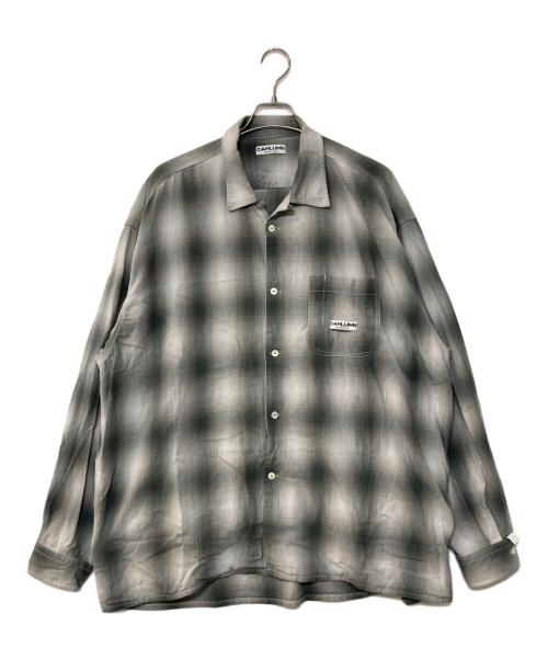 CAHLUMN（カウラム）CAHLUMN (カウラム) Magazine Pocket Open Collar Shirt マガジンポケット オープンカラーシャツ  グリーン サイズ:XXLの古着・服飾アイテム
