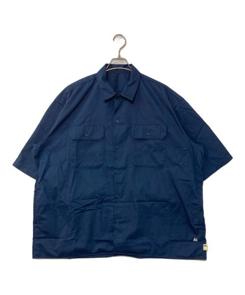 SSZ（エスエスズィー）SSZ (エスエスズィー) AH (アキオハセガワ) オーバーサイズ S/S ワークシャツ ブルー サイズ:Fの古着・服飾アイテム