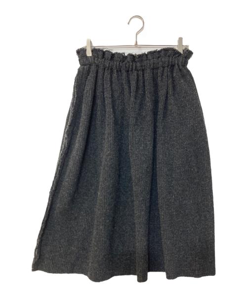COMME des GARCONS（コムデギャルソン）COMME des GARCONS (コムデギャルソン) ウール断ち切りロングスカート グレー サイズ:Sの古着・服飾アイテム