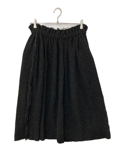 COMME des GARCONS（コムデギャルソン）COMME des GARCONS (コムデギャルソン) ウール断ち切りロングスカート グレー サイズ:Sの古着・服飾アイテム