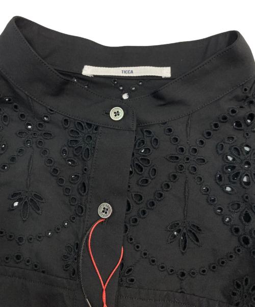 ticca（ティッカ）ticca (ティッカ) レースフレンチワンピース ブラック サイズ:Fの古着・服飾アイテム