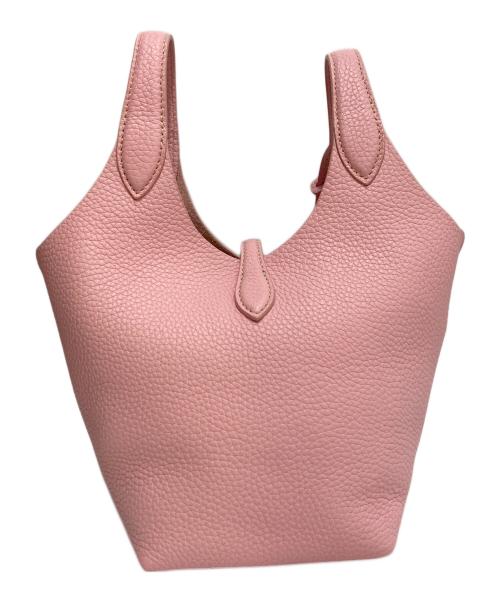 POLO RALPH LAUREN（ポロ・ラルフローレン）POLO RALPH LAUREN (ポロ・ラルフローレン) POLO PLAY スモールレザーハンドバッグ ピンクの古着・服飾アイテム