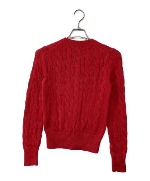 POLO RALPH LAUREN（ポロ・ラルフローレン）POLO RALPH LAUREN (ポロ・ラルフローレン) ケーブルカーディガン ピンク サイズ:XSの古着・服飾アイテム