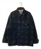 POLO RALPH LAURENポロ・ラルフローレン）の古着「ブラックウォッチフリースJKT」｜ネイビー