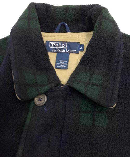 POLO RALPH LAUREN（ポロ・ラルフローレン）POLO RALPH LAUREN (ポロ・ラルフローレン) ブラックウォッチフリースJKT ネイビー サイズ:Lの古着・服飾アイテム