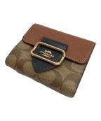 COACHコーチ）の古着「3つ折り財布」｜ブラウン