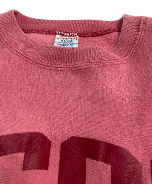 Champion REVERSE WEAVE（チャンピオン リバース ウィーブ）Champion REVERSE WEAVE (チャンピオン リバース ウィーブ) 90S CCSU プリントスウェット ピンク サイズ:XLの古着・服飾アイテム