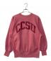 Champion REVERSE WEAVE（チャンピオン リバース ウィーブ）の古着「90S CCSU プリントスウェット」｜ピンク