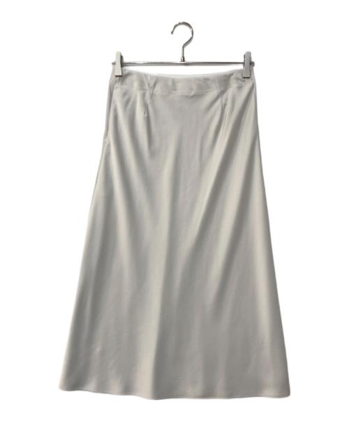 ADORE（アドーア）ADORE (アドーア) ライトサテンセミフレアスカート ホワイト サイズ:36の古着・服飾アイテム