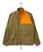 kolor/BEACONカラービーコン）の古着「コーティングコットンウェザースウィンクブルゾン」｜ベージュ×オレンジ