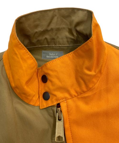 kolor/BEACON（カラービーコン）kolor/BEACON (カラービーコン) コーティングコットンウェザースウィンクブルゾン ベージュ×オレンジ サイズ:1の古着・服飾アイテム