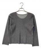 PLEATS PLEASEプリーツプリーズ）の古着「RIB PLEATS BASICS」｜グレー