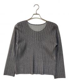 PLEATS PLEASE（プリーツプリーズ）の古着「RIB PLEATS BASICS」｜グレー