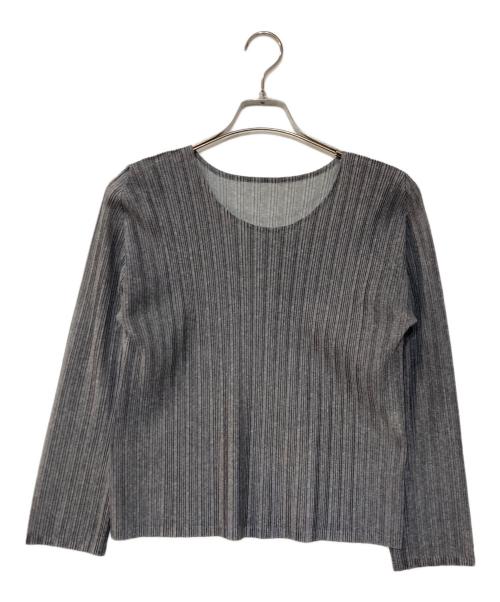 PLEATS PLEASE（プリーツプリーズ）PLEATS PLEASE (プリーツプリーズ) RIB PLEATS BASICS グレー サイズ:記載なしの古着・服飾アイテム