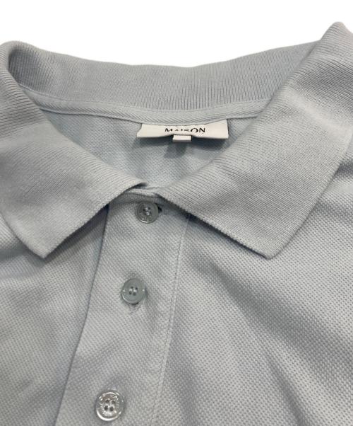 maison kitsune（アシッドメゾンキツネ）MAISON KITSUNE (メゾンキツネ) フォックスヘッド パッチ レギュラー ポロ スカイブルー サイズ:XLの古着・服飾アイテム
