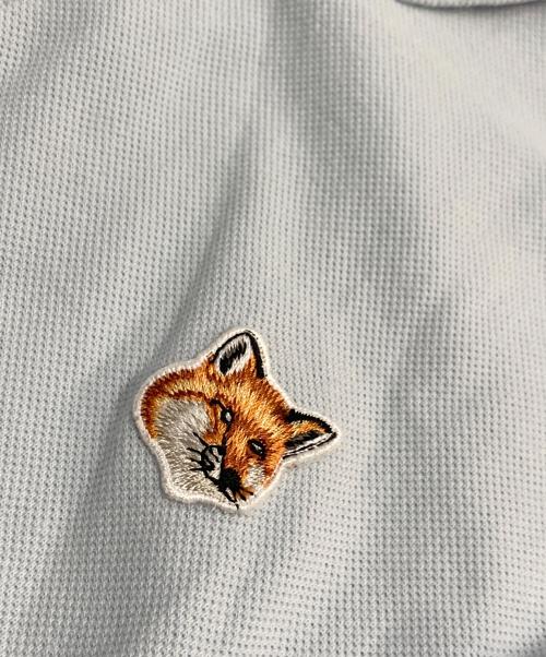 maison kitsune（アシッドメゾンキツネ）MAISON KITSUNE (メゾンキツネ) フォックスヘッド パッチ レギュラー ポロ スカイブルー サイズ:XLの古着・服飾アイテム