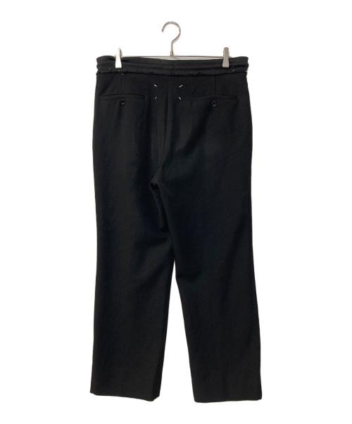 Maison Margiela（メゾンマルジェラ）Maison Margiela (メゾンマルジェラ) WOOL DRAWSTRING TROUSERS ウールドローストリング パンツ ブラック サイズ:46の古着・服飾アイテム