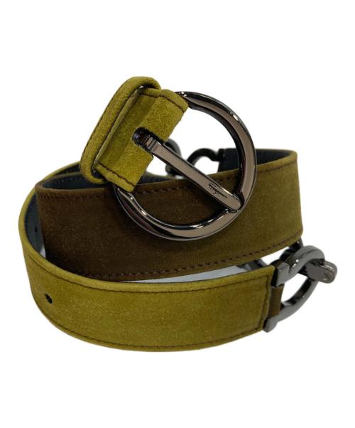 Salvatore Ferragamo（サルヴァトーレ フェラガモ）Salvatore Ferragamo (サルヴァトーレ フェラガモ) ガンチーニレザーベルト グリーンの古着・服飾アイテム