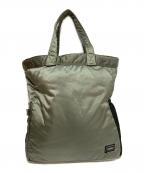 HEAD PORTERヘッドポーター）の古着「CREAM TOTE BAG クリーム トートバッグ」｜オリーブ