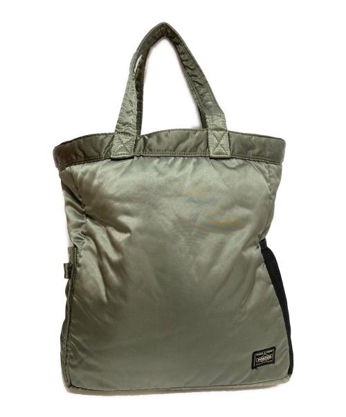 HEAD PORTER（ヘッドポーター）HEAD PORTER (ヘッドポーター) CREAM TOTE BAG クリーム トートバッグ オリーブの古着・服飾アイテム