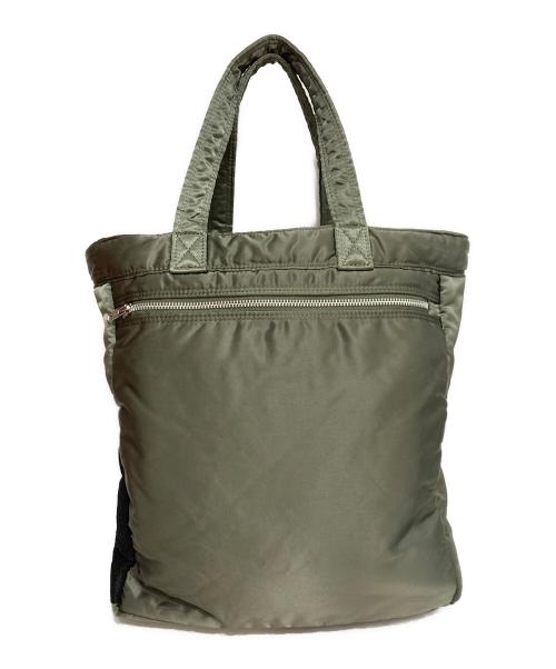 HEAD PORTER（ヘッドポーター）HEAD PORTER (ヘッドポーター) CREAM TOTE BAG クリーム トートバッグ オリーブの古着・服飾アイテム