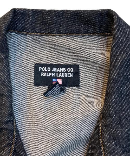 POLO JEANS（ポロジーンズ）POLO JEANS (ポロジーンズ) 90-00Ｓ 先染めデニムジャケット インディゴ サイズ:Lの古着・服飾アイテム
