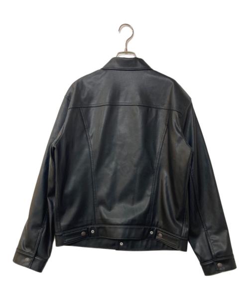 LEVI'S（リーバイス）LEVI'S (リーバイス) JAPAN LIMITED LEATHER TRUCKER JACKET レザートラッカージャケット ブラック サイズ:Mの古着・服飾アイテム