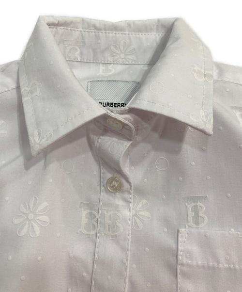 BURBERRY（バーバリー）BURBERRY (バーバリー) ロゴ刺繍シャツ ホワイト サイズ:105cmの古着・服飾アイテム