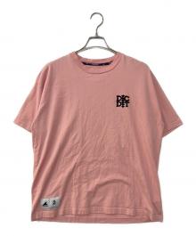 DESCENDANT（ディセンダント）の古着「BB SS フロッキープリントTシャツ」｜ピンク