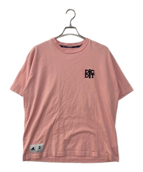 DESCENDANT（ディセンダント）DESCENDANT (ディセンダント) BB SS フロッキープリントTシャツ ピンク サイズ:2の古着・服飾アイテム