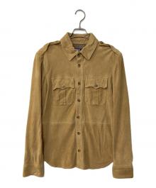 POLO RALPH LAUREN（ポロ・ラルフローレン）の古着「Suede Overshirt スエードオーバーシャツ」｜ベージュ
